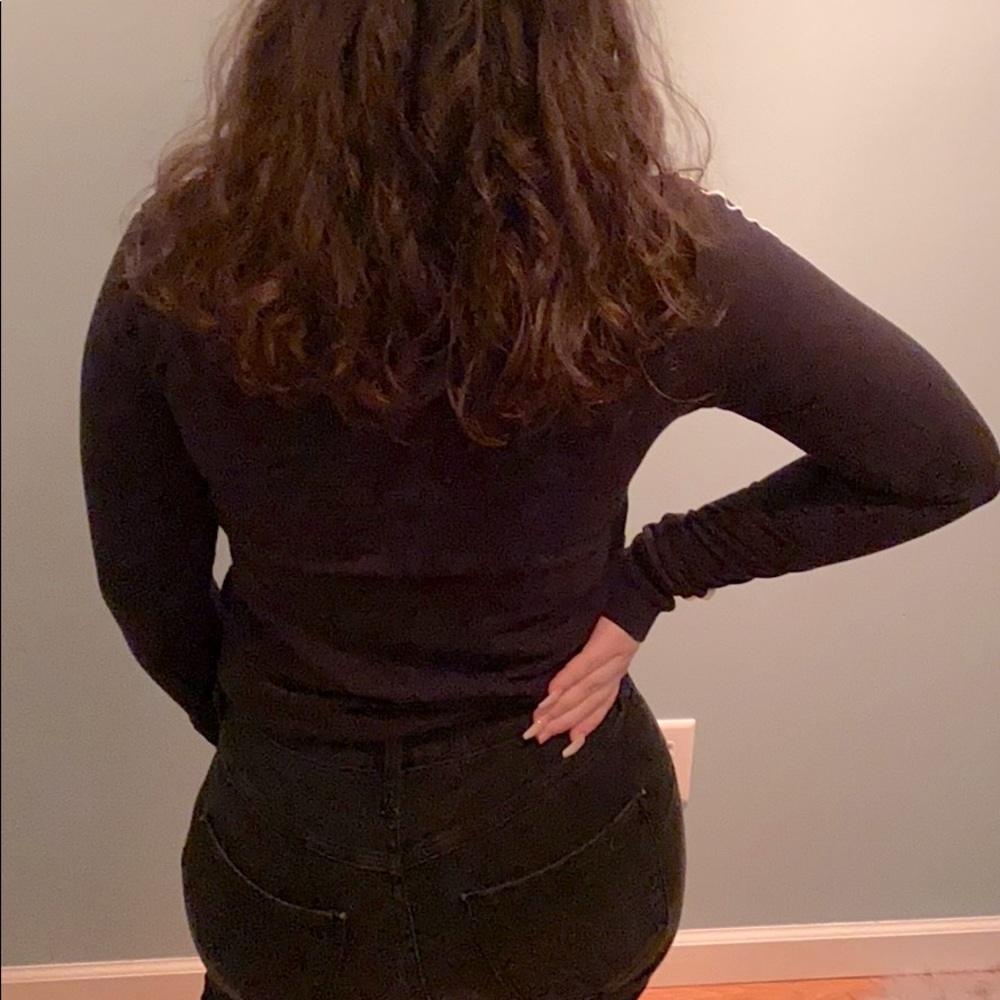 Black Adidas Striped Shirt - Picture 2 of 3